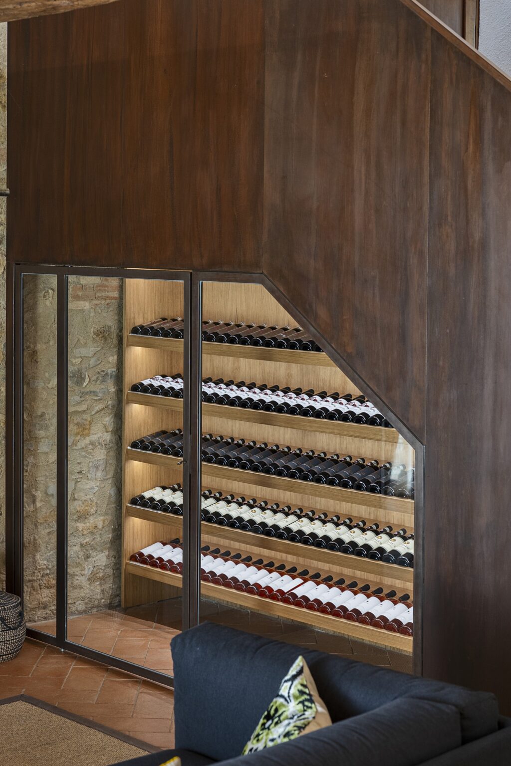 The wine cellar at Il Cellese, Tuscany